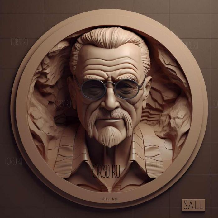 Stan Lee 3 stl model for CNC